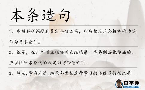 本條造句