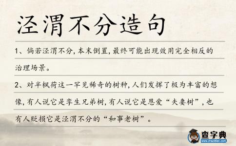 涇渭不分造句