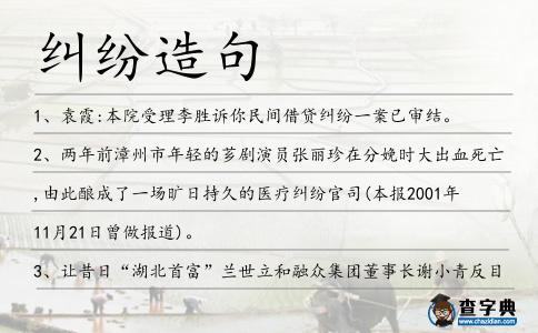 糾紛造句