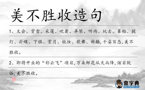 美不勝收造句