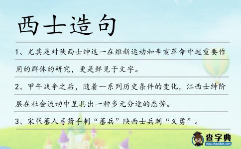 西士造句