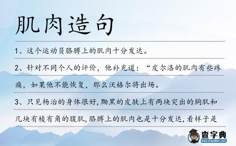 肌肉造句
