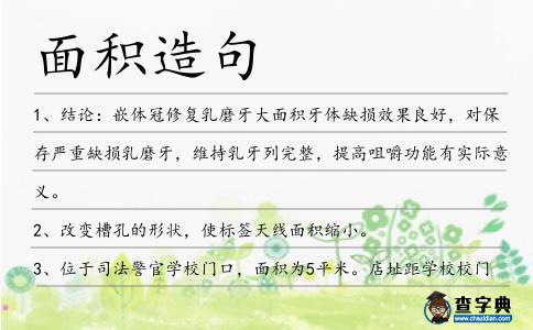 面積造句