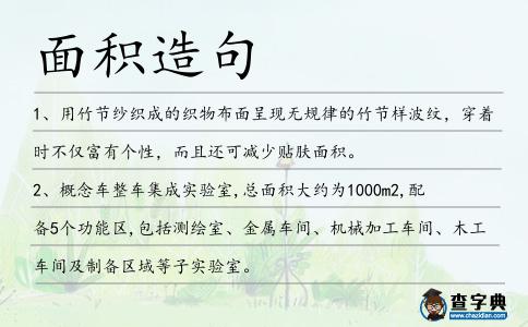 面積造句