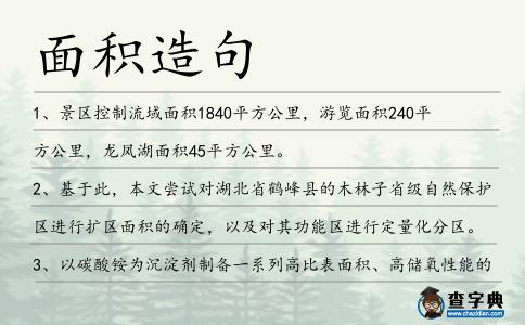 面積造句