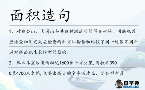 面積造句