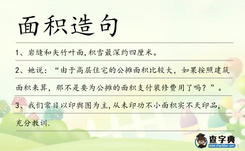 面積造句