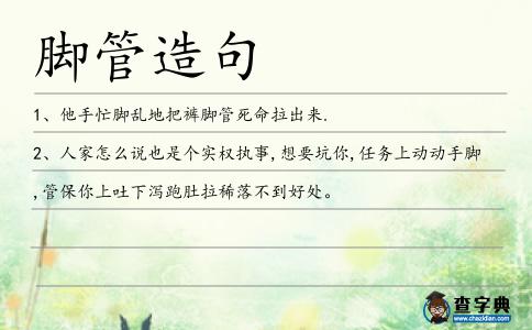 腳管造句