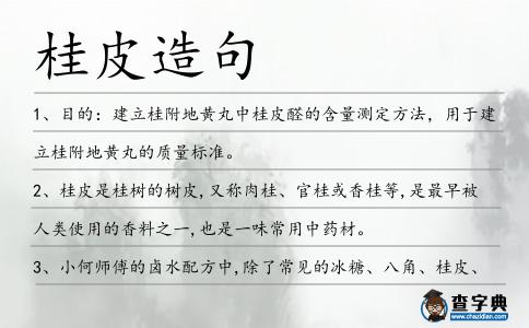 桂皮造句