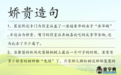 嬌貴造句