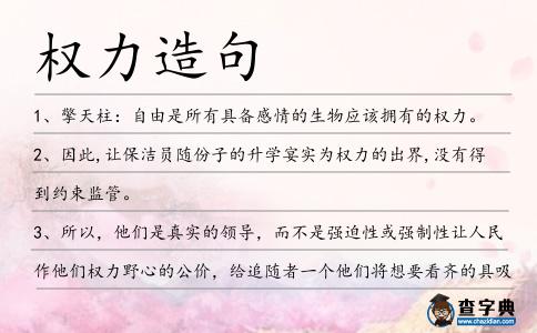 權力造句