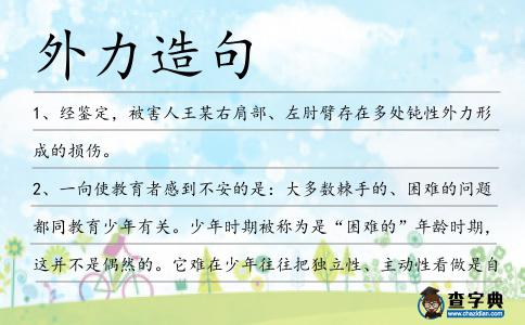 外力造句