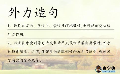 外力造句