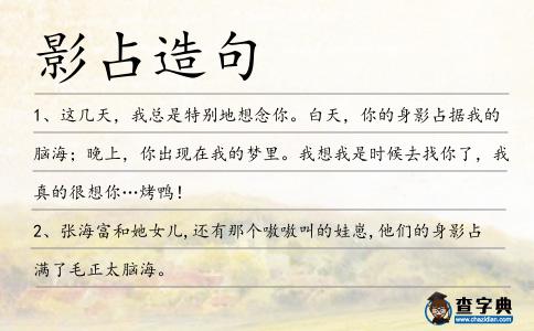 影占造句
