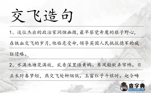 交飛造句