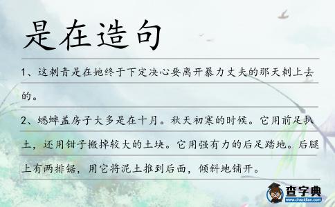 是在造句