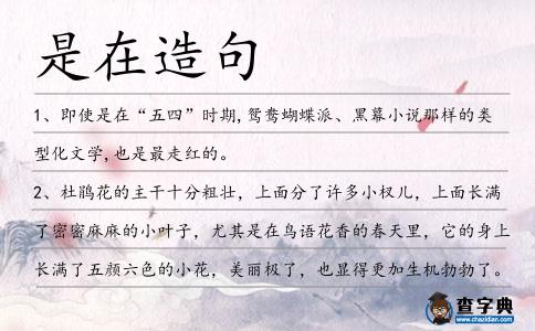 是在造句