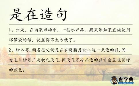 是在造句