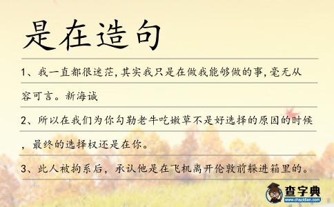是在造句
