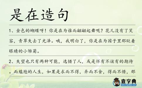 是在造句