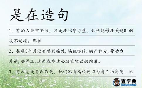 是在造句