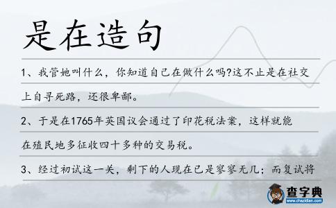 是在造句