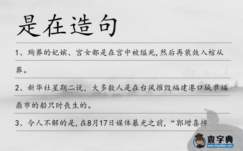 是在造句