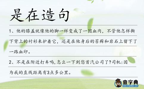 是在造句