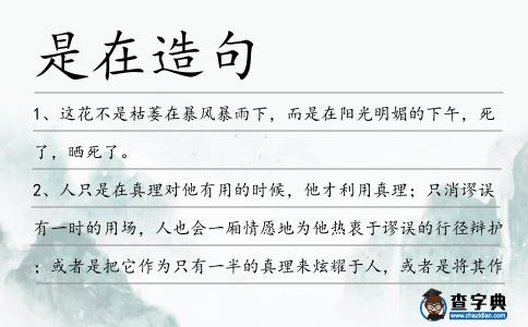 是在造句