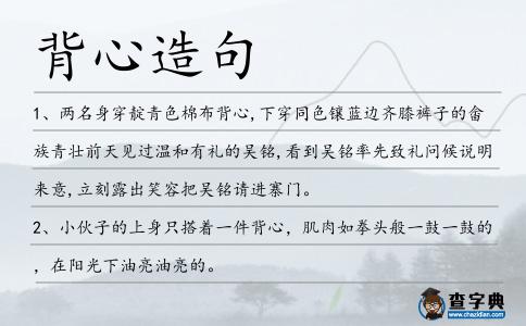 背心造句