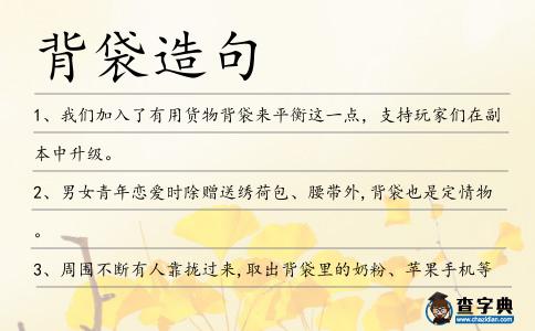 背袋造句