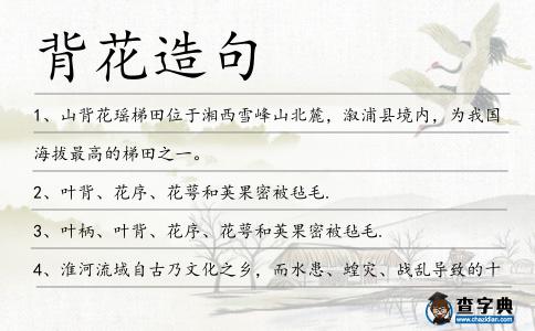 背花造句