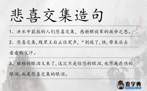 悲喜交集造句