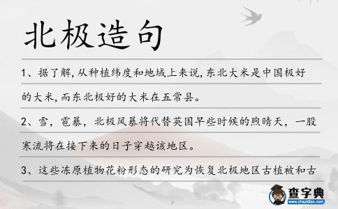 北極造句