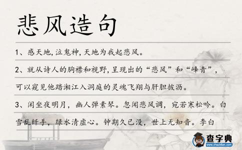 悲風造句