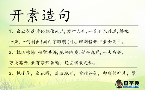 開素造句
