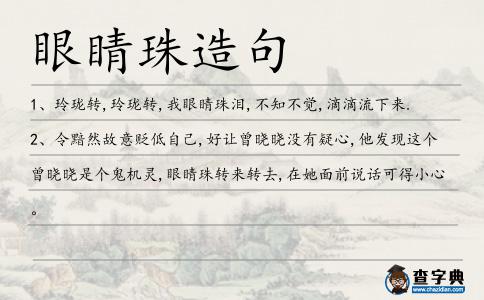 眼睛珠造句