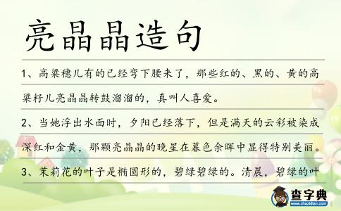 亮晶晶造句