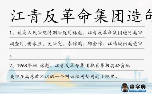 江青反革命集團造句