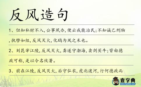 反風造句