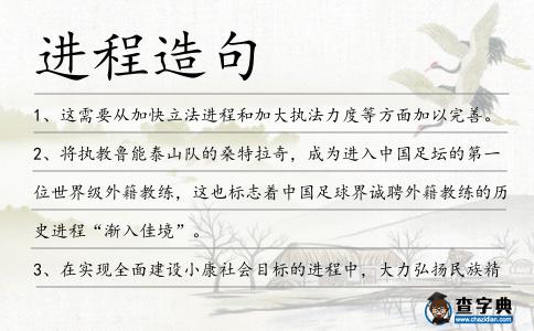 進程造句