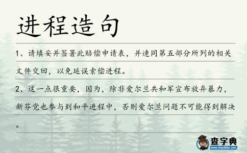 進程造句
