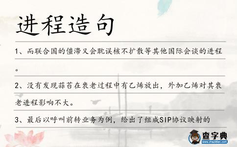 進程造句