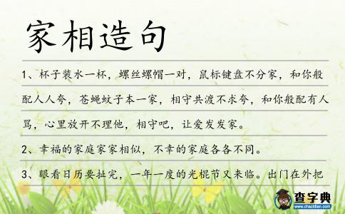家相造句