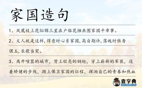 家國造句