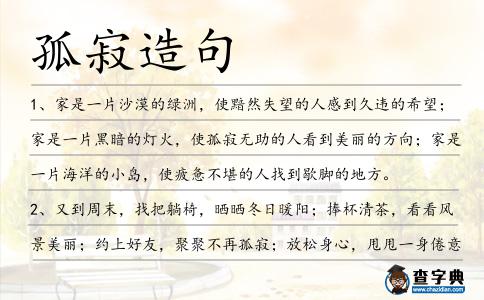 孤寂造句