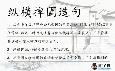 縱橫捭闔造句