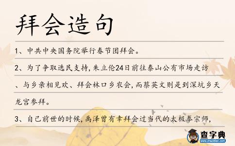 拜會(huì)造句