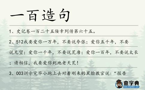 一百造句