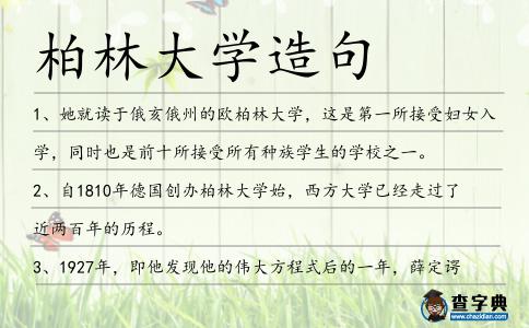 柏林大學造句